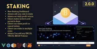 Staking Crypto Addon For Bicrypto - Staking Investments, Any Stakable Coins, Tokens, Networks